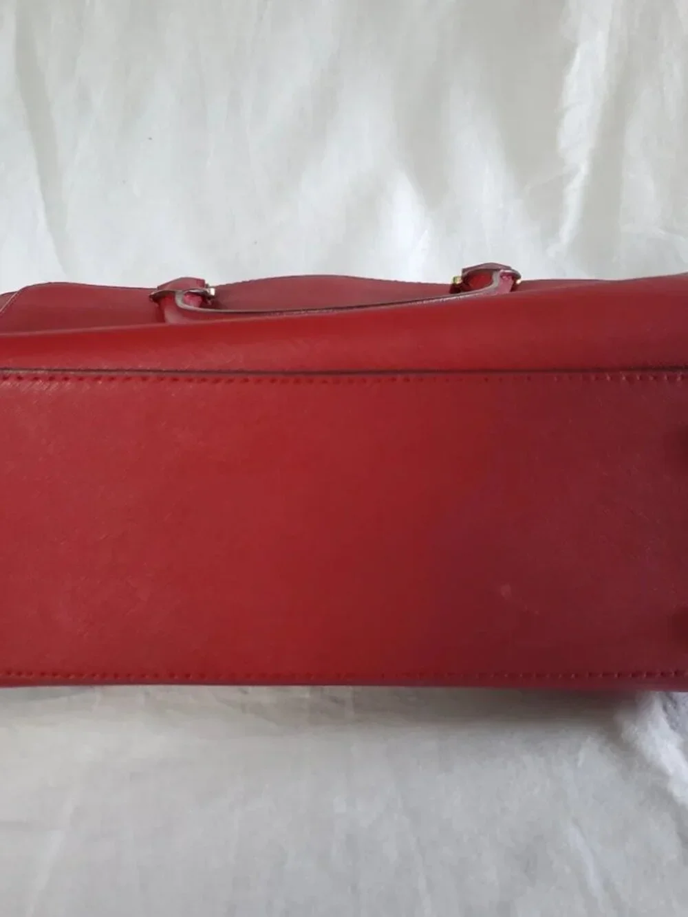 Michael Kors red saffiano leather top handle crossbody